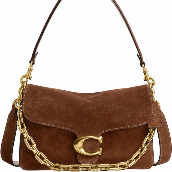 Coach Tabby Suede Chain Shoulder Bag - Picture 7 of 10